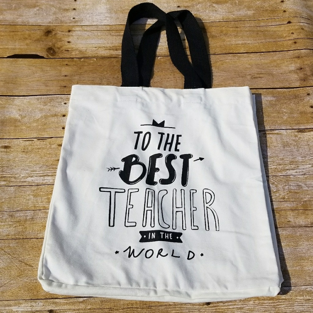 NWT Best Teacher in the World tote bag